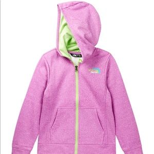 THE NORTH FACE GIRLS FULL ZIP HOODIE, XL, PURPLE